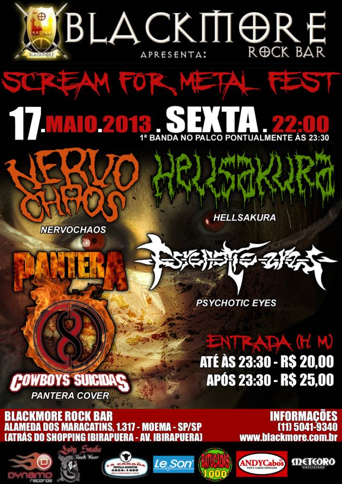 Cartaz Scream For Metal Fest_Blackmore
